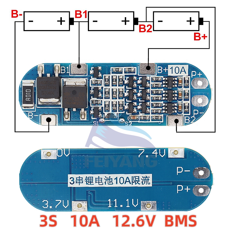 Li Ion Charger Module - SAMIROB 3S 10A 11.1V 12V 12.6V