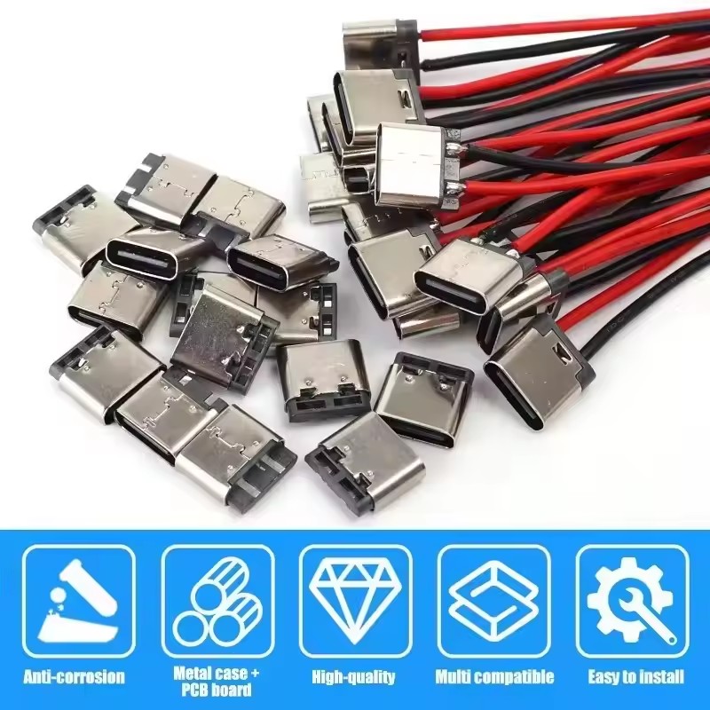 Bare Board Type-C Female Chass - đánh giá và giá Usb C Cable