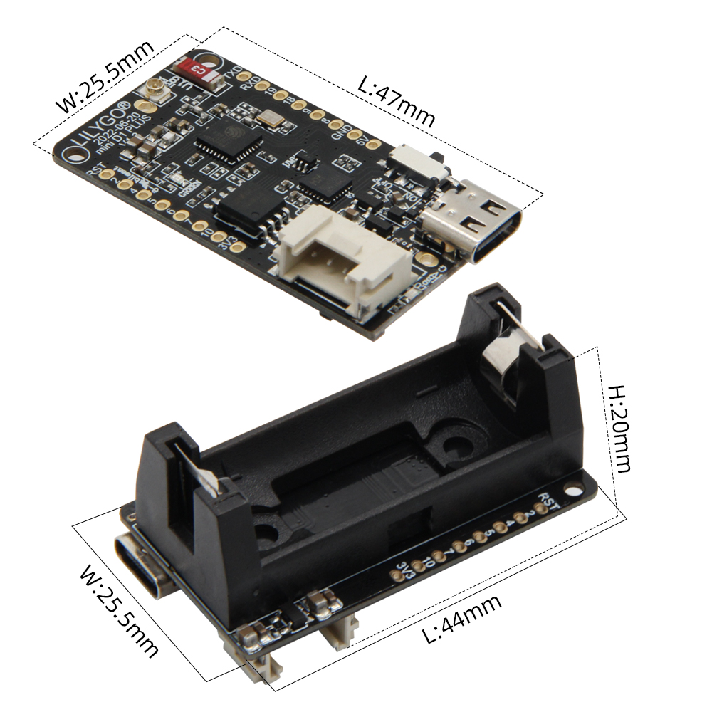 LILYGO® TTGO T-OI Plus ESP32-C - đánh giá và giá Esp32 Battery Holder Lipo