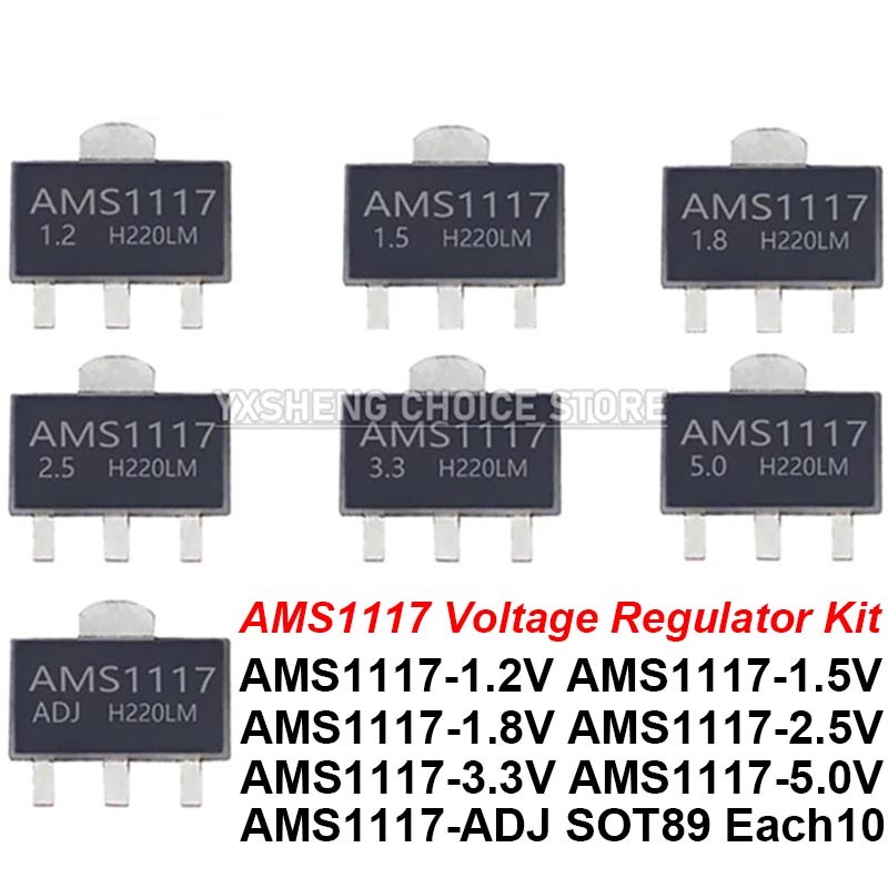 70PCS = 7Kinds *10PCS AMS1117  - đánh giá và giá Ams1117 Module