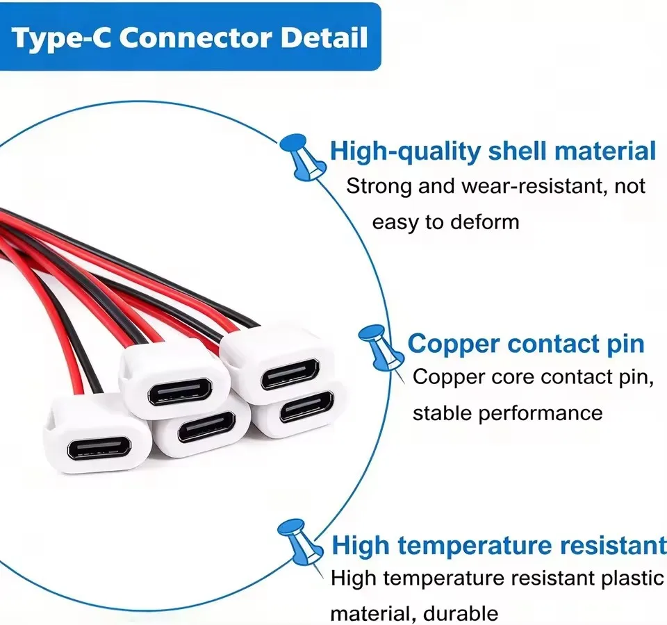 Type C Female Connector Waterp - đánh giá và giá Usb C Cable