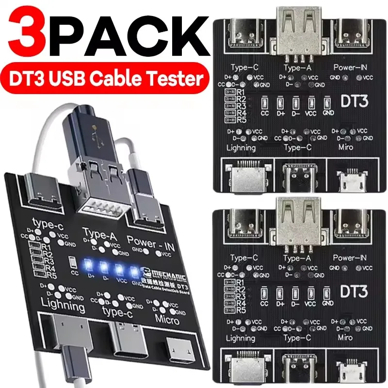 1-3Pcs DT3 USB Tester Data Cab - đánh giá và giá Micro Usb Cable