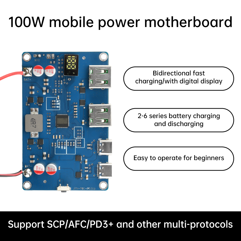 100W PD QC Mobile Power Module - đánh giá và giá Li Ion Charger Module